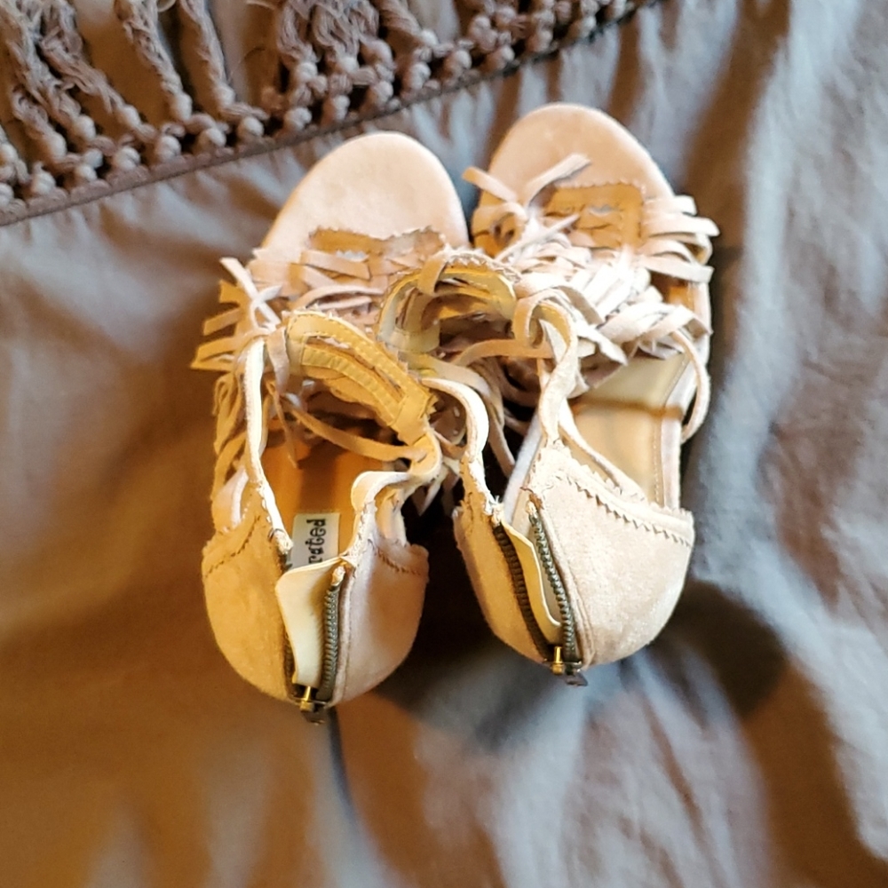 Fringed Not Rated Wedge sandals